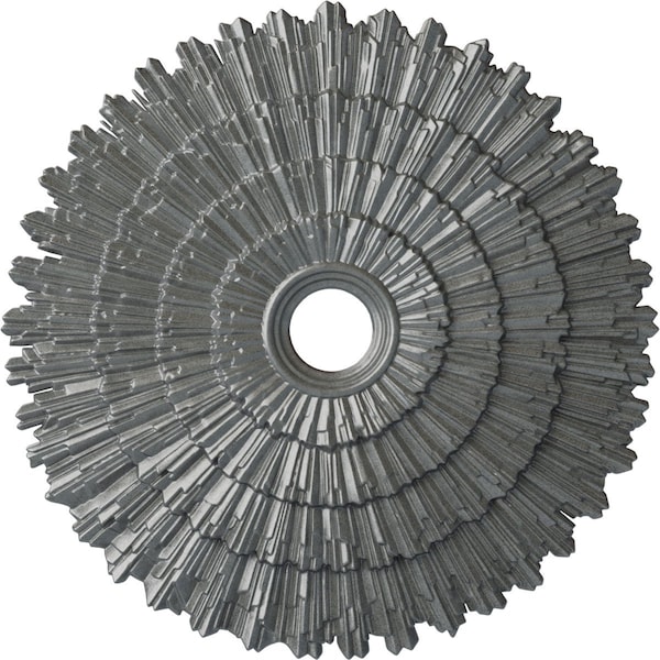 Ekena Millwork Eryn Ceiling Medallion (Fits Canopies up to 4"), 24 3/4"OD x 3 1/4"ID x 1 7/8"P, Platinum CM24ENPLS - main